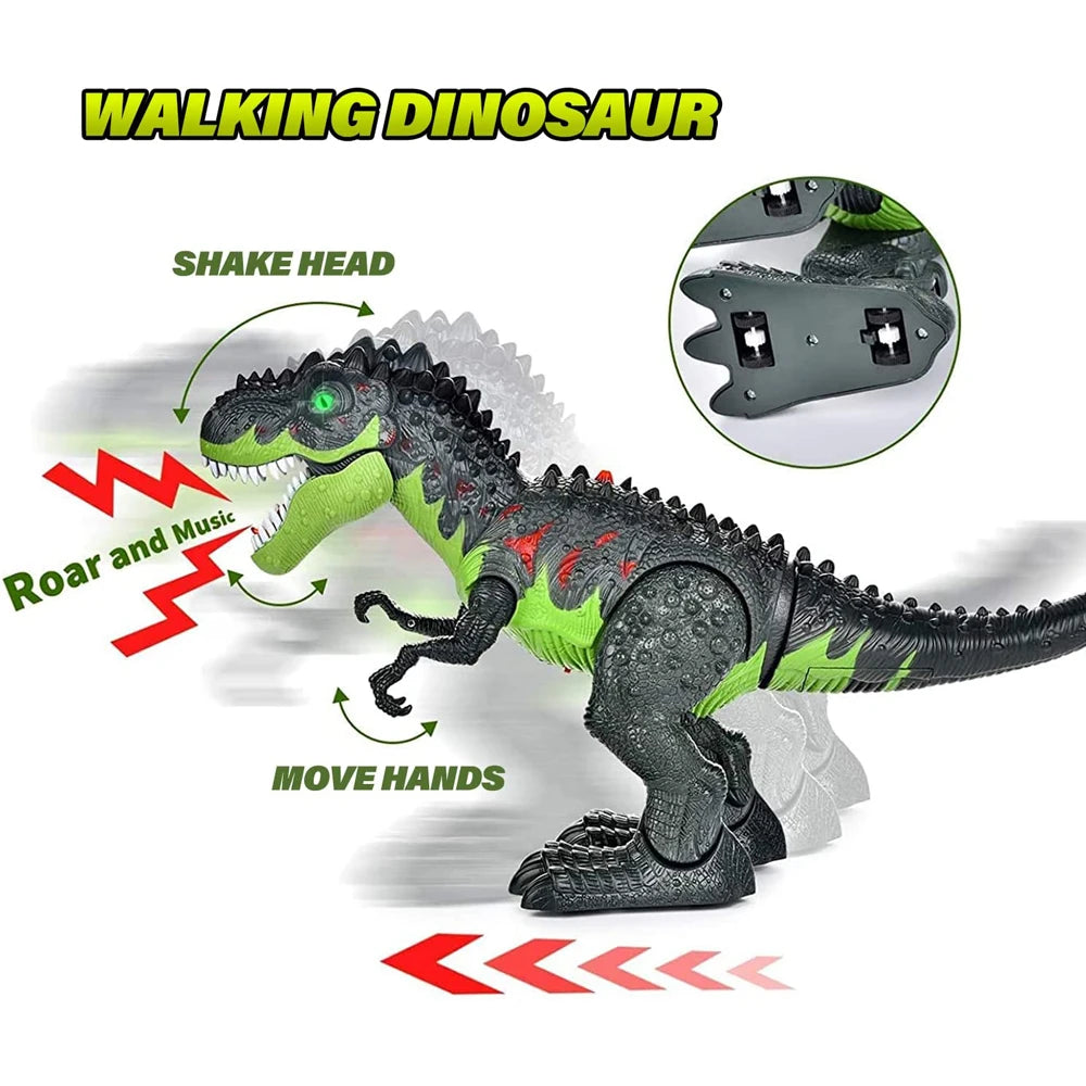 Remote Control Dinosaur, RC Walking Robot, T-Rex Dinosaur Toys, Simulated Flame Spray, Eggs Laying, Light & Roaring, Dinosaur Toys for 3-5 5-7 8-12 Kids - Toyigo