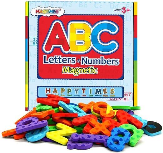 Magnetic Letters and Numbers for Classroom Educating Kids in Fun -Educational Alphabet Refrigerator Magnets Building Preschool Toddler Spelling and Learning Refrigerator Magnets-112 Pieces