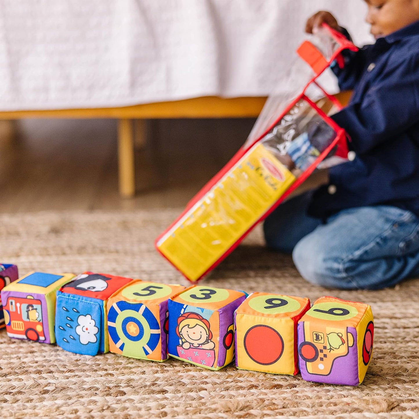 Kids Match and Build Soft Blocks Set For Toddlers, Building Blocks, Sensory Baby Stacking Toys