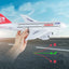 RC Airliner, A380 RC Airplane Boeing 747 RC Plane Remote Control Aircraft 2.4G Fixed Wing Plane Model, RC jet, RC Airplane 2 Batteries Toy RC Airliner with LED Lights Drop Resistant Aircraft EPP Airplane - Toyigo