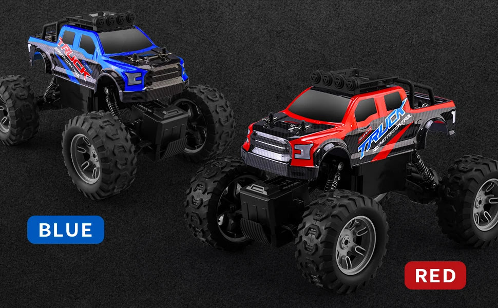 New Radio Control RC Truck Car, 4WD Off-Road Remote Control Vehicle, LED Light Outdoor Cars Toy, Cross-border Four-Wheel Drive Off-Road Vehicle, Rock Climbing RC Car,Boys Outdoor Toy,2.4G Wireless Handle Remote Control Car