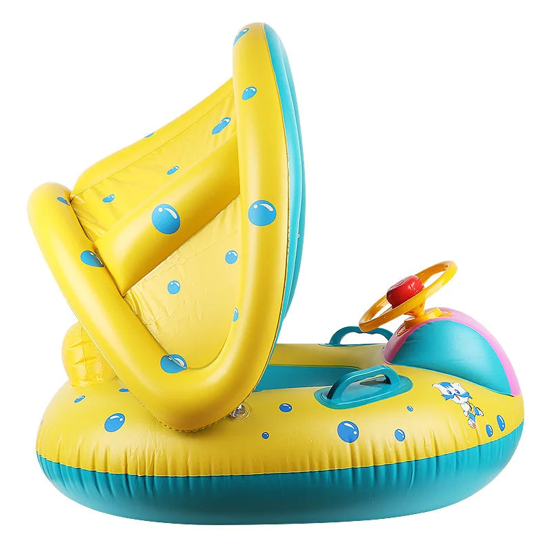 Baby Swimming Float, Infant Pool Swimming Boat, Baby Pool Toy, Inflatable Floating Ring for Kids, Infant Floating Pool, Baby And Mother Swim Trainer Toy Kids 1-6Y - Toyigo