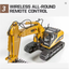 1:14 Alloy RC Excavator – 15CH Metal Engineering Digger Truck with 2.4GHz Remote Control