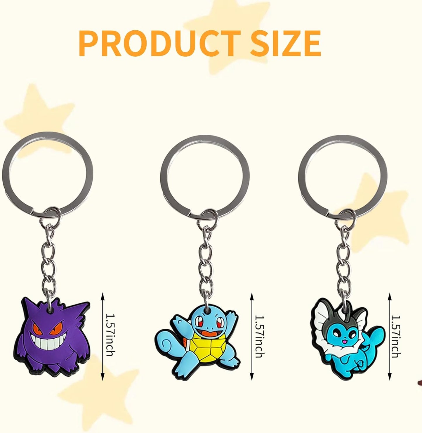 Cartoon Cute Keychain, PVC Animal Key Chain for Girl, Kid Boy Party Favors Gift (Animal 02)