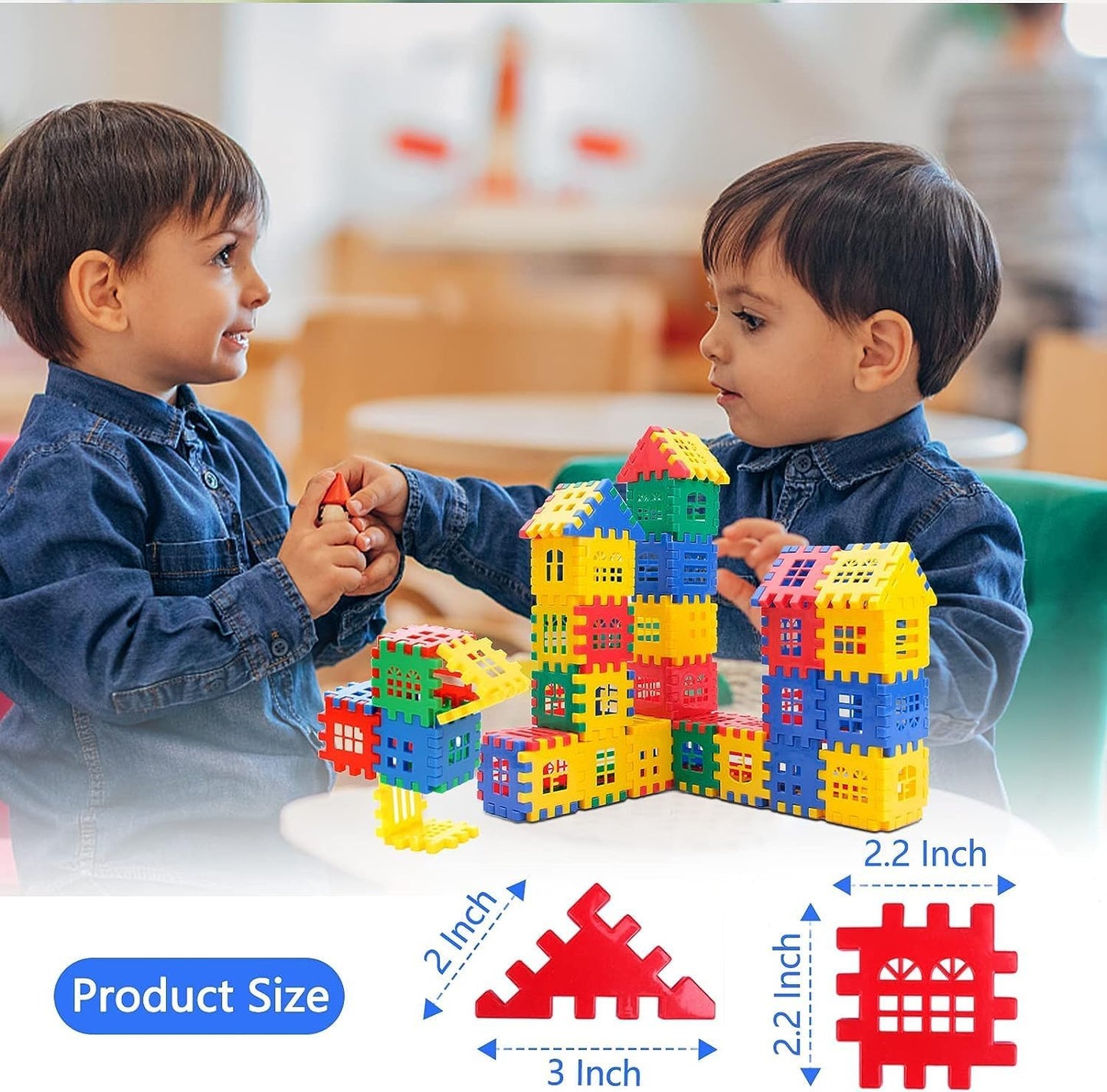 Interlocking Building Blocks Toys for Kids, Toddlers Building Blocks Educational Toys Set 70 PCS4