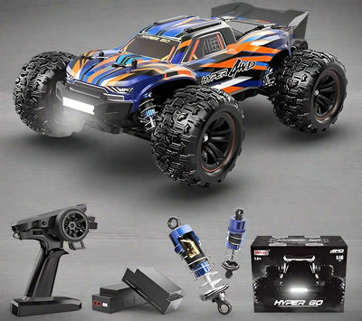 Remote Control Monster Truck, High Speed Jump RC Monster Truck, 1:16 Scale Ready to Run Fast Remote Control Car, 4WD All Terrain RTR RC Truck with 2 LiPo Batteries - Toyigo