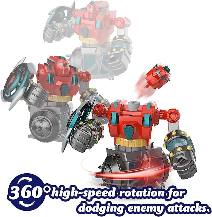 Battle Robot Remote Control Fight Robot, 360-Degree Rotating Shields and Fist Weapons, Birthday Gifts, Graduation Gifts, School Gifts for Boys Over 6 Years Old - Toyigo