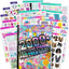 Set of 4 Stickers Books, 1000+ Stickers for Each Book, Fantasy, Food, Photographs and Animals, for 6 Years, 32672F