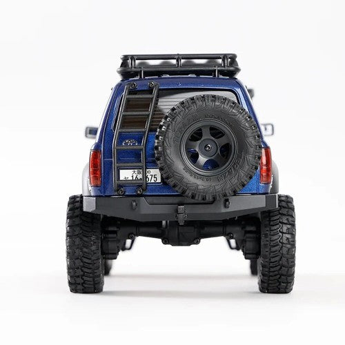 1/18 RTR 4WD RC Rock Crawler – Toyota Land Cruiser LC80 Off-Road Climbing Vehicle with 2-Speed Transmission & LED Lights (Blue)
