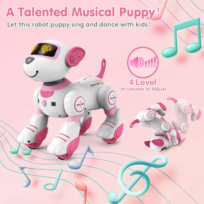 Remote Control Robot Dog Toy, Robot Dog Pet, Walking Dancing Toy, Remote Control Electric Pet for Children's Toys, Programmable Smart Walking Puppy Intelligent Dancing RC Robot Toys for Girls 3-12 Birthday Gifts - Toyigo