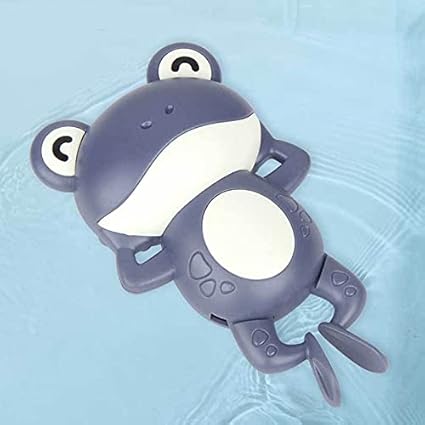 Wind-Up Frog Bath Toy for Babies - 0-12 Months, Floating Interactive Plastic Toy for Indoor & Outdoor Fun