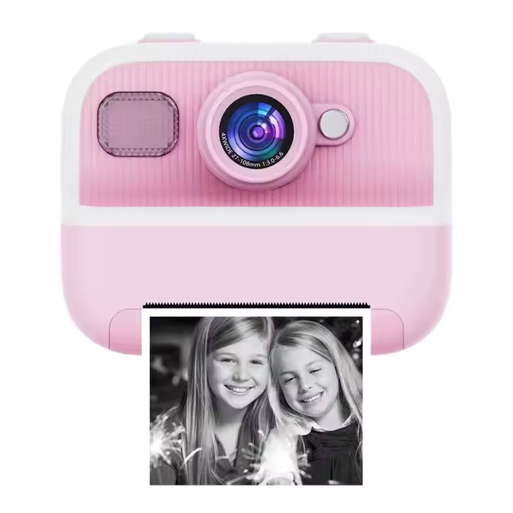 Kids Timely Printing Camera - Cute Cartoon HD Instant Printer Mini Camera