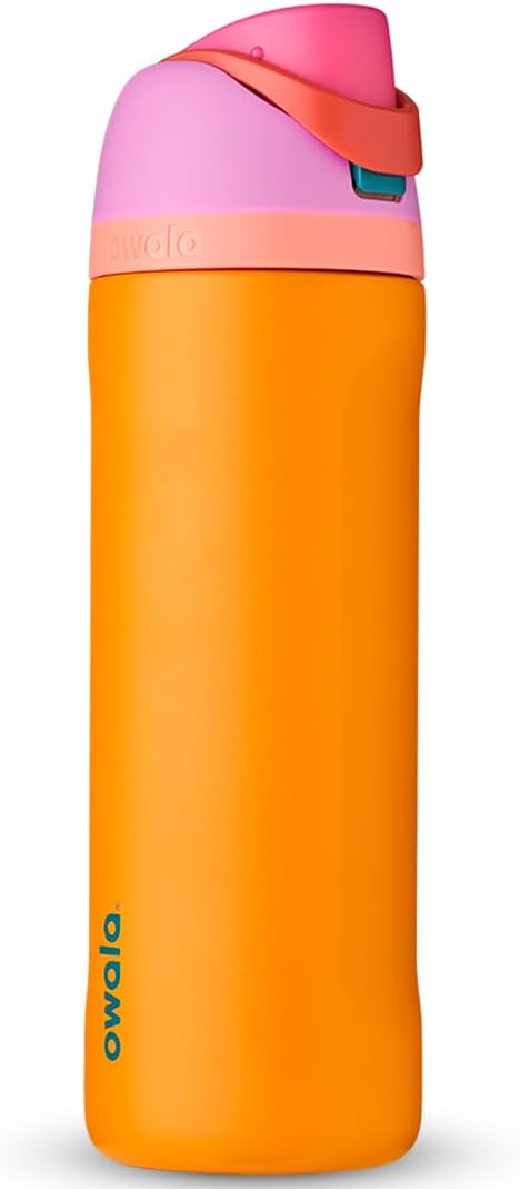 Freese Insulated Stainless Steel Water Bottle with Straw, BPA-Free Sports Water Bottle, Great for Travel, 16 oz, All the Berries