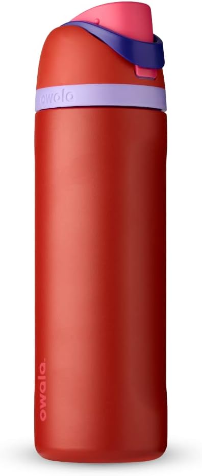 Freese Insulated Stainless Steel Water Bottle with Straw, BPA-Free Sports Water Bottle, Great for Travel, 16 oz, All the Berries