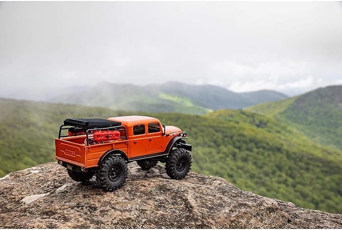 RC Truck, SCX24 40's 4 Door Dodge Power Wagon Orange1/24 4 Wheel Drive-RTR Truck Remote Control Truck For Kids - Toyigo