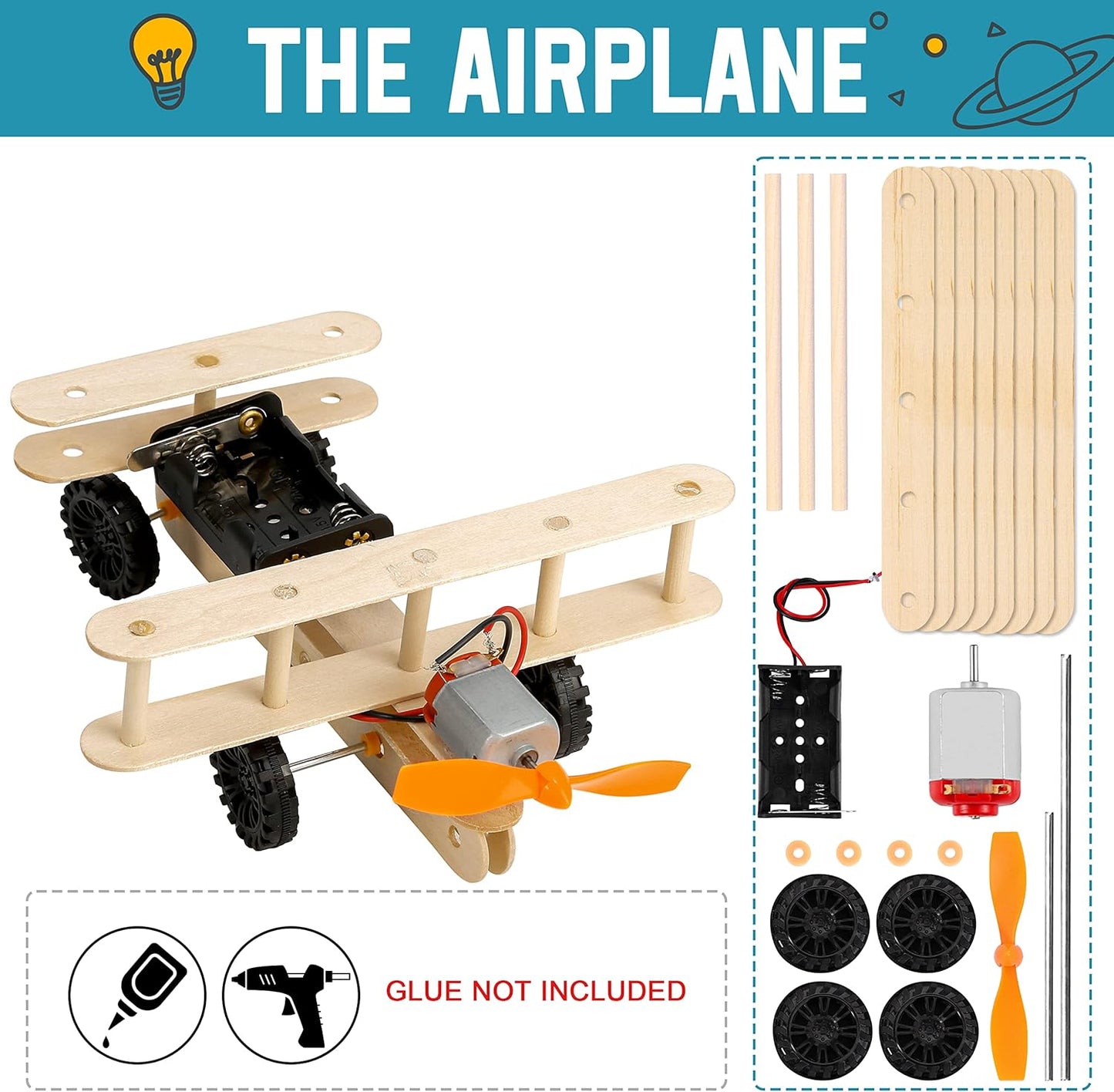 6 Set STEM Motor Kits, 159 PCS Mini Electric Motor Kit, Science Experiment Educational Learning Kit, Electric Circuit Kit for DIY STEM Projects for Kids Ages 8+ and Adults