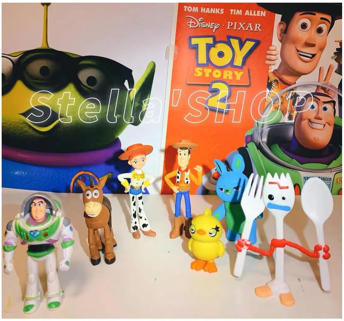 7 Pack Toy Anime Story Figurines, Woody Toy Anime Story Doll, Buzz Anime Lightyear Toy, PVC Toy Anime Story Toys Figures Set