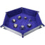 Hot-Selling Hexagonal Velvet Dice Tray - Foldable PU Storage Box for Desktop, Multi-Purpose Organizer