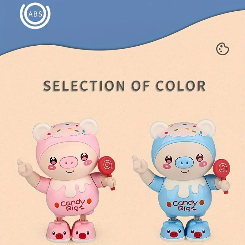 Electronic Pets, Pig Dancing Toy Doll, Electric Lighting Music,  Twisting Swing Left And Right Walking Cute Pig Smart Doll - Toyigo