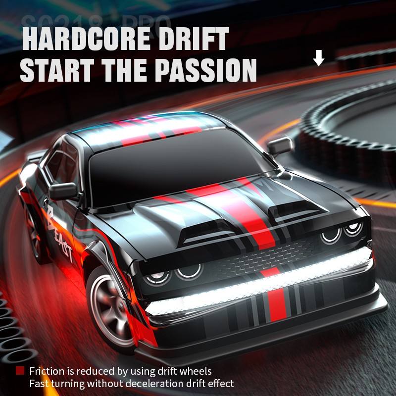 Toys High Speed Sport RC Car Racing Vehicle – 1/16 Scale, 2.4GHz On-Road 4WD Drift Car with LED Lights, Dual Tires, and Rechargeable Batteries