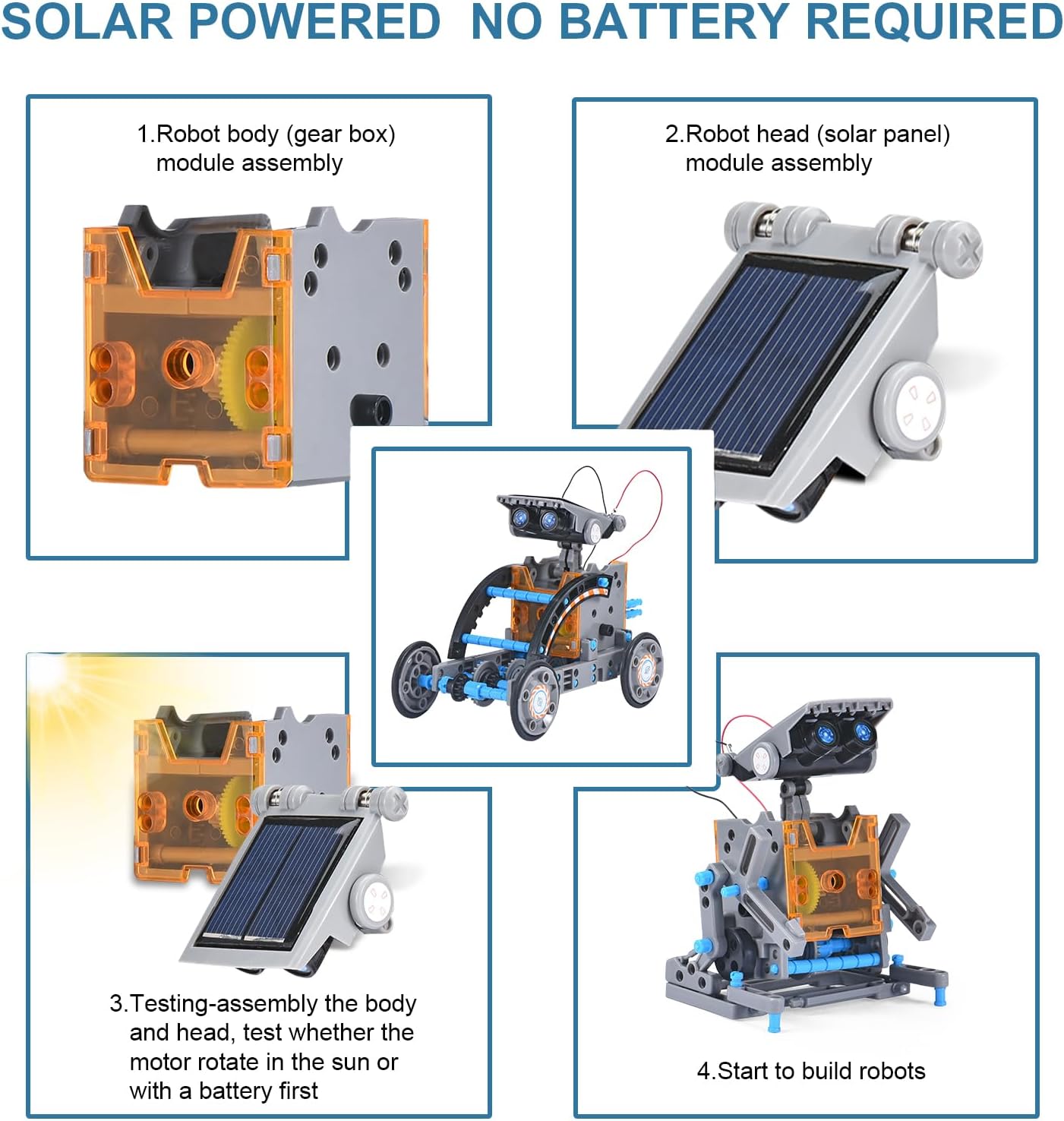 12 in 1 Stem Project Solar Robot Toy for 10 Years Old Autism Boy, Science Kits for Kids Age 8-14, Building Gear Toy Christmas Birthday Gift Idea for Boy