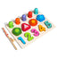 3-in-1 Multifunctional Wooden Toy Set - Fishing, Fruit Cutting, & Geometric Shape Matching for Early Childhood Education