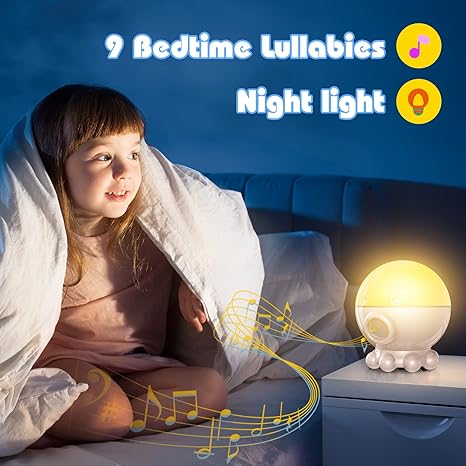 Night Light Projector, Night Light for Kids Room with Remote and Timer, 360ø Rotation, 3 Projection Films, 17 Light Modes, 9 Lullaby Songs, Kids Night Light, Birthday Christmas Gifts for Boys Girls