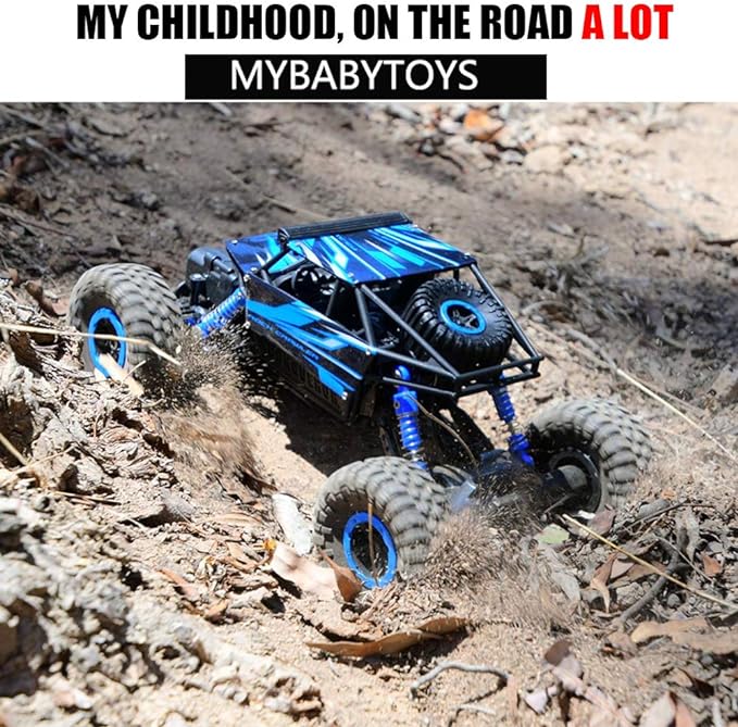 Monster Truck, 2.4Ghz 4WD All Terrain RC Rock Crawler, Electric Radio Control Cars Off Road RC Monster Trucks Boys Girls for Kids Toys - Toyigo