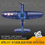 RC Plane , 4CH WWII RC Airplane F4U Corsair with Aileron Remote control helicopter, 2.4Ghz Remote Control Plane with X pilot Self Righting & One Key Aerobatic & Upgraded Can op for kids - Toyigo