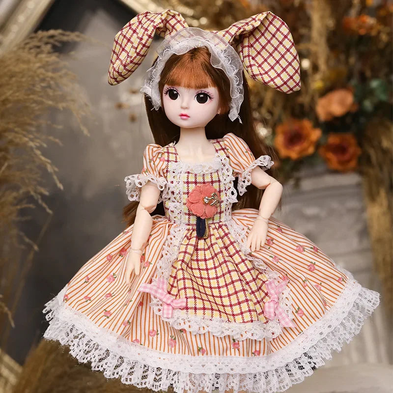 Innocent Cute Dolls, Girls Dolls Fashion Dress Set, Dress Up 21 Removable Joint, Girls Play House Dress Up Toy, Beauty Dolls 30cm 1/6 Dolls Little Girl (Full Set) - Toyigo