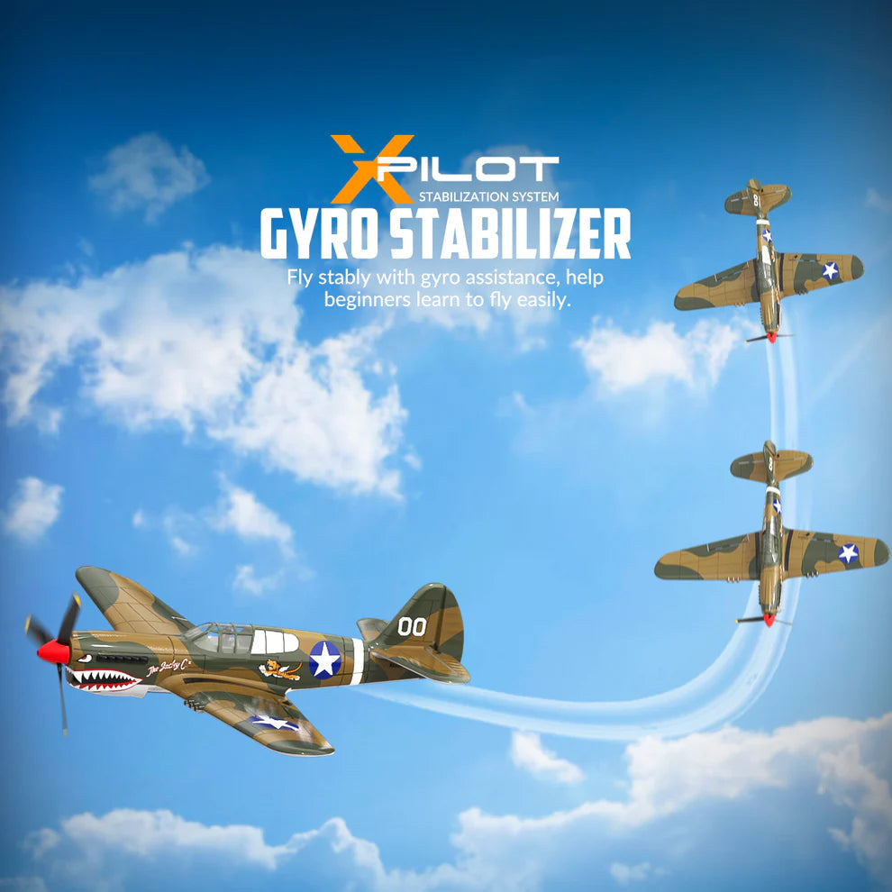 Warhawk P40 4CH 400mm RTF Beginner RC Plane (15.7") – Easy to Fly, Ready to Fly (RTF)