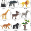 Animal Figurines Toys, 52 Pcs Small Mini Realistic Safari Zoo Plastic Animals Figures Learning Educational Toy Set for Kids Toddlers Jungle Wild Forest Animals Playset Cupcake Topper