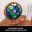 Globe Mini Building Set for Adults, 2514 Pcs Build Home Decor, World map Spinning Globe, Gifts for who Love Travel and Geography, Educational Globe Building Set