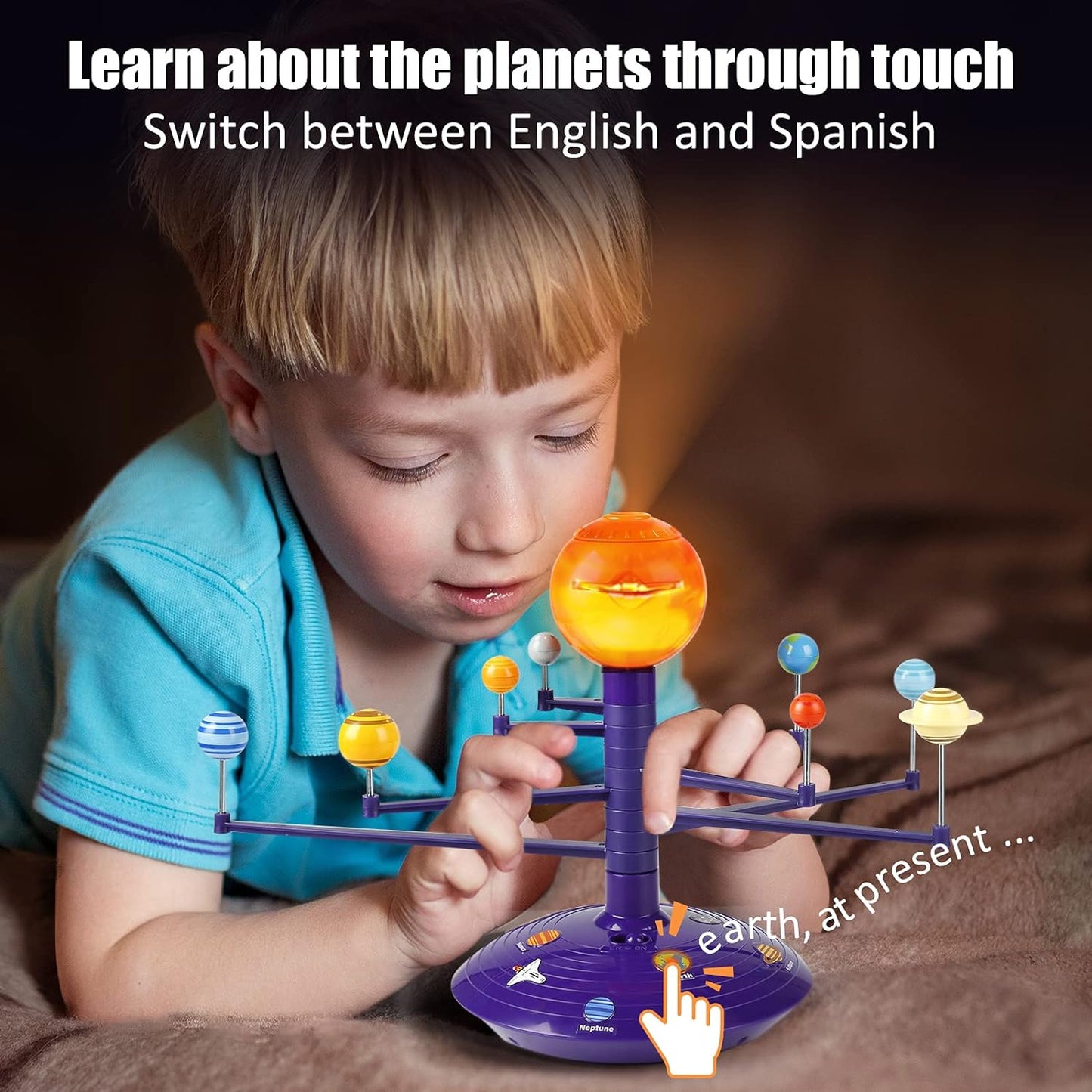 Solar System Model Kit, 8 Planets for Kids Solar System Toys 3-5, Talking Solar System Project Kit  for Kids