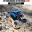 Remote Control Car, 2.4Ghz 4WD All Terrain RC,  Rock Crawler Monster Truck With 2 Batteries, Remote Control Car for Kids Boys, Blue - Toyigo