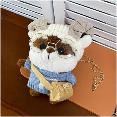 Cute Dress Up Dog Toys, kawaii plush toy, Stuffed Animals Backpack, Corgi Cute Shiba Inu Plush Bag, Cute Funny Handbags Christmas Stuff for Female - Toyigo