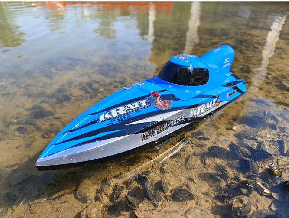 2.4GHz RC Boat Brushless, Boy Water Electric High-Speed Remote Control Speedboat, Turbo Jet RC Boat Model, Competitive Remote Control Boat, Electric RC Speedboat