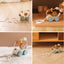 Children's Wooden Early Education Trolley - Multifunctional Lion Animal Bead Pull Rope Car, Manual Brain Development Toy