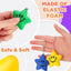 24 Pieces Star Stress Ball Keychains Smile Face Mini Foam Ball Chains for Kids Valentine Classroom Exchange Gifts Adults School Carnival Classroom Student Rewards Party Bag Fillers (Colorful)