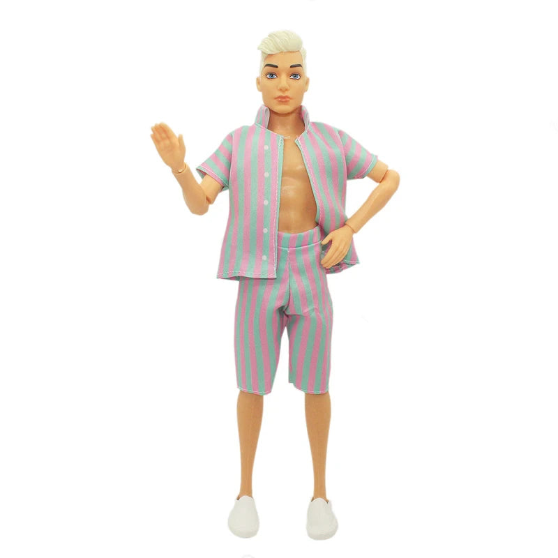 Handsome Boy Beach Doll,  Fashionistas Boy Doll, New 30cm Height Female/ Male Doll, Beauty Couple Doll with Clothes, Suit Dress Up Toys for Children - Toyigo