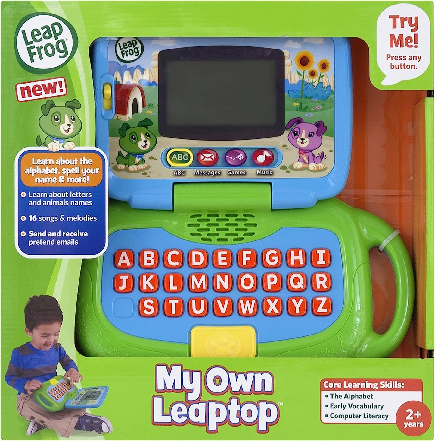 Kids Laptop Toy, My Own Leaptop Toys, Interactive Learning laptop Toddler toy, Preschooler Electronic Educational toy, 2 - 4 years, Green - Toyigo