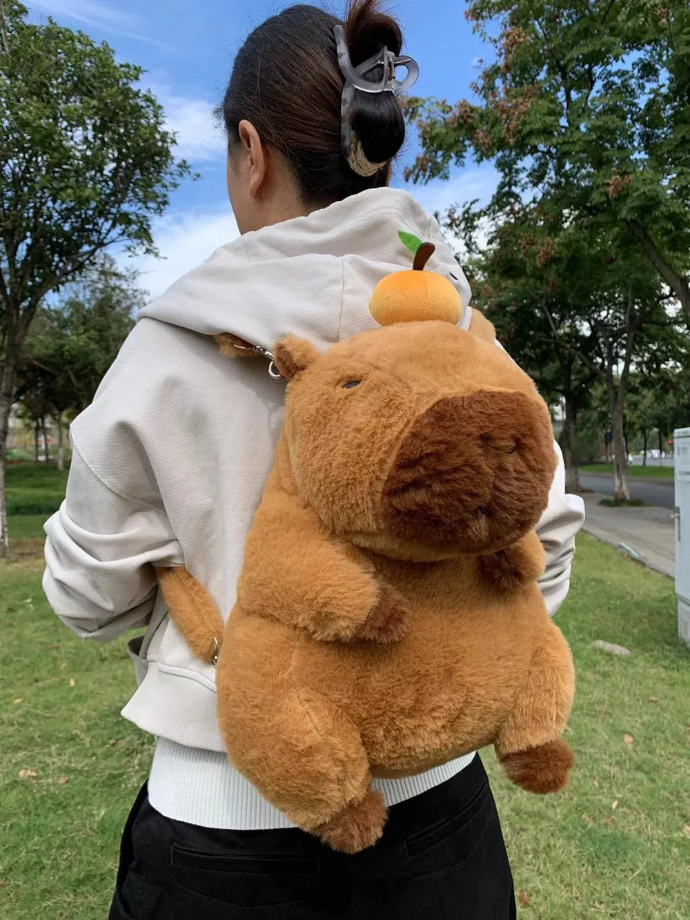 Capybara Plush Backpack, Kawaii Fashion Plushie Doll, Mini Knapsack Bags, Capybara Stuffed Animals Shoulder  Backpacks Lifelike Gifts For Girlfriend - Toyigo