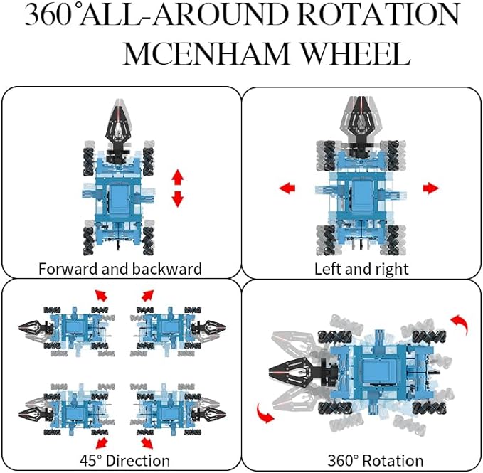 Robot Arm Building Toys, Remote Control Robotic Arm with 360ø Flexible Gripper and Wheels, STEM Educational Birthday Gifts Ideas for Kids Adults, 103Pcs Robot Arm Kit (with Gift) - Toyigo