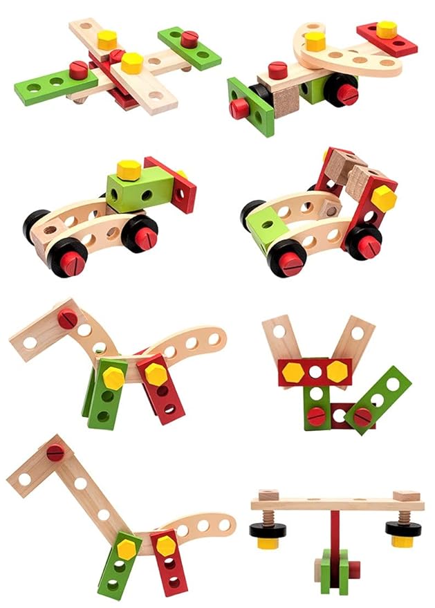 Children's Screw-Tightening Toys, Cross-Border Versatile Nut Combination, Hand-Eye Coordination Exercise, Disassembly and Assembly Building Blocks for Boys