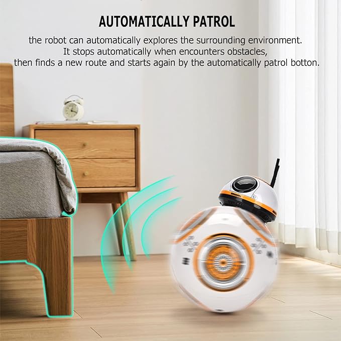 Remote Control Charging Robot Toy, BB-8 2.4GHz Remote Control Charging Robot Toy - Action Figure with Sound, Intelligent Car for Kids - Toyigo