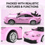 Pink Programmable RC Racing Car, RC Building Car Toy Set, STEM Building Toy- Remote Control Car, Educational Gift for Kids, 8-12 Year Old Girls Boys - Toyigo