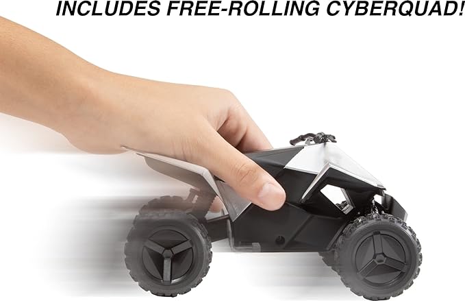 RC Tesla, 1:10 Hot Wheels, Cyber truck Radio-Controlled Truck & Electric Cybersquat, Custom Controller, Speeds to 12 MPH, Working Headlights & Taillights, for Kids - Toyigo