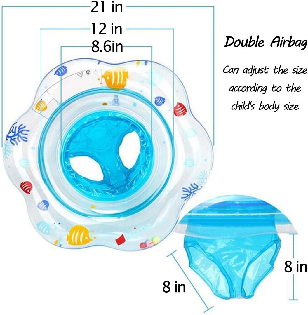 Baby Float Swimming Pool, Double Airbag Kids Swimming Float, Safety Seat Swim Rings for Babies, Swim Training Aid, PVC Pool Floats for Toddlers 6-12 Months kids Toys Baby Floats for Pool