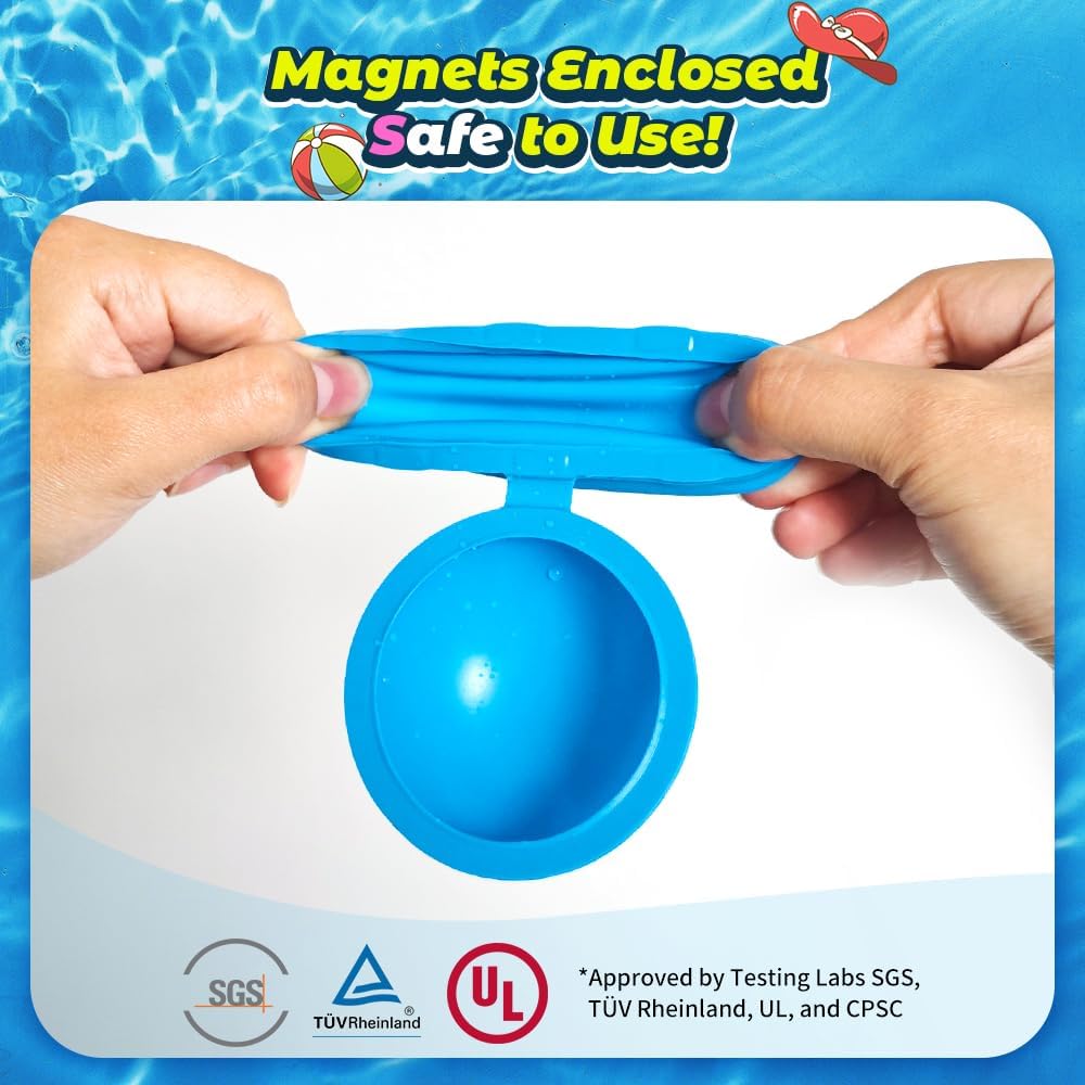 12 Pcs Reusable Water Balloons, Pool Beach Water Toys for Boys and Girls, Outdoor Summer Toys for Kids Ages 3-12, Magnetic Water Ball for Outdoor Activities