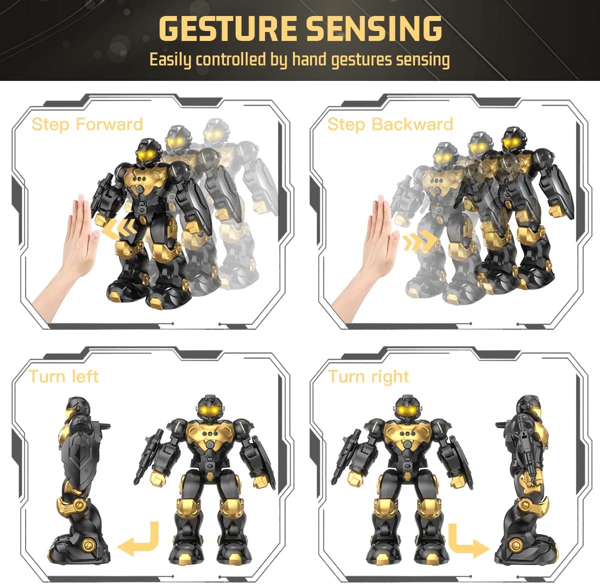 Gesture Sensing RC Robot Toy for Kids Ages 5-7 | Programmable and Interactive | Perfect Christmas Birthday Gifts for Boys and Girls - Toyigo